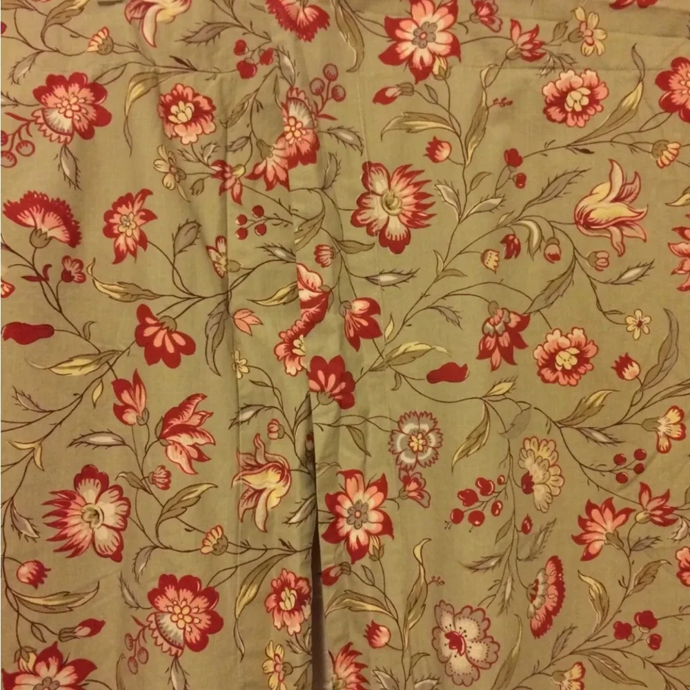 Pottery Barn two sided floral stripe pillow shams standard lot of 2